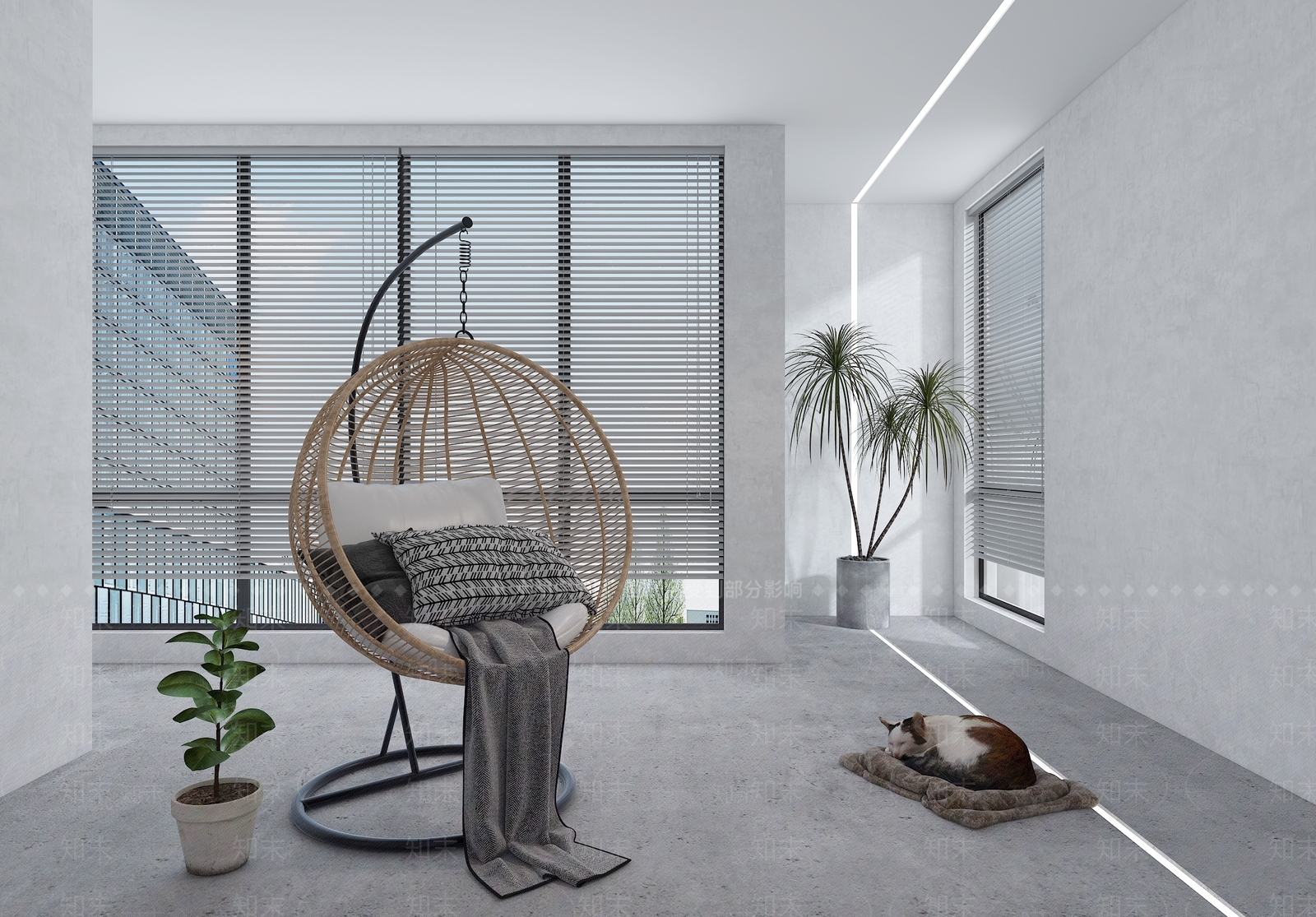现代吊椅3D模型下载【ID:1133899202】