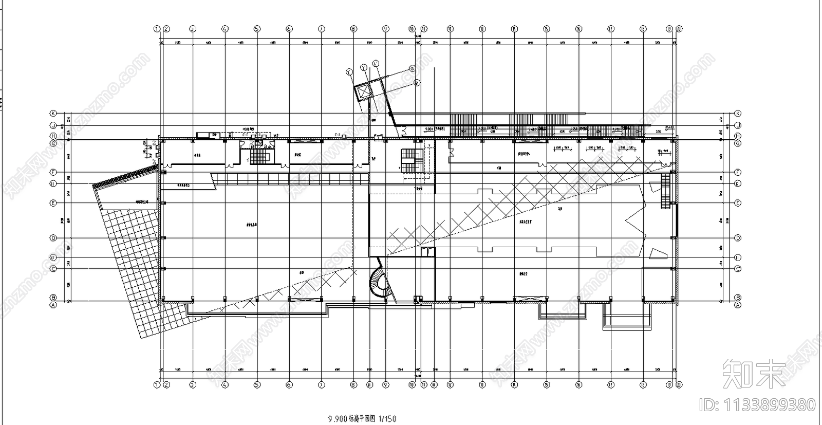 中海会所建筑cad施工图下载【ID:1133899380】