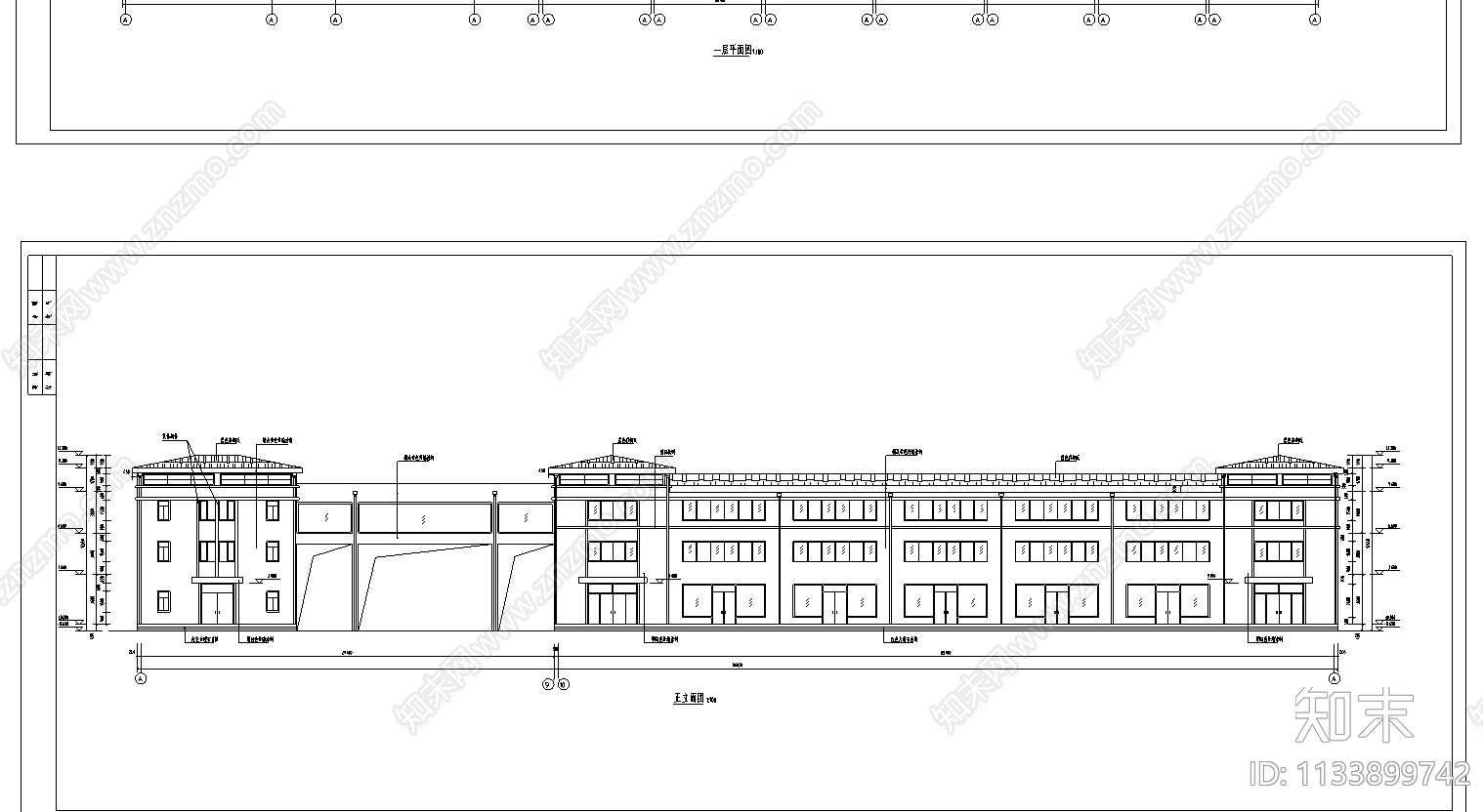 住宅小区建筑cad施工图下载【ID:1133899742】