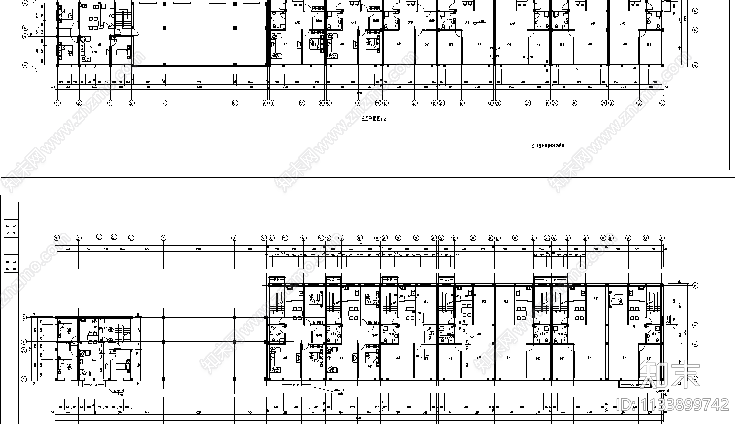 住宅小区建筑cad施工图下载【ID:1133899742】