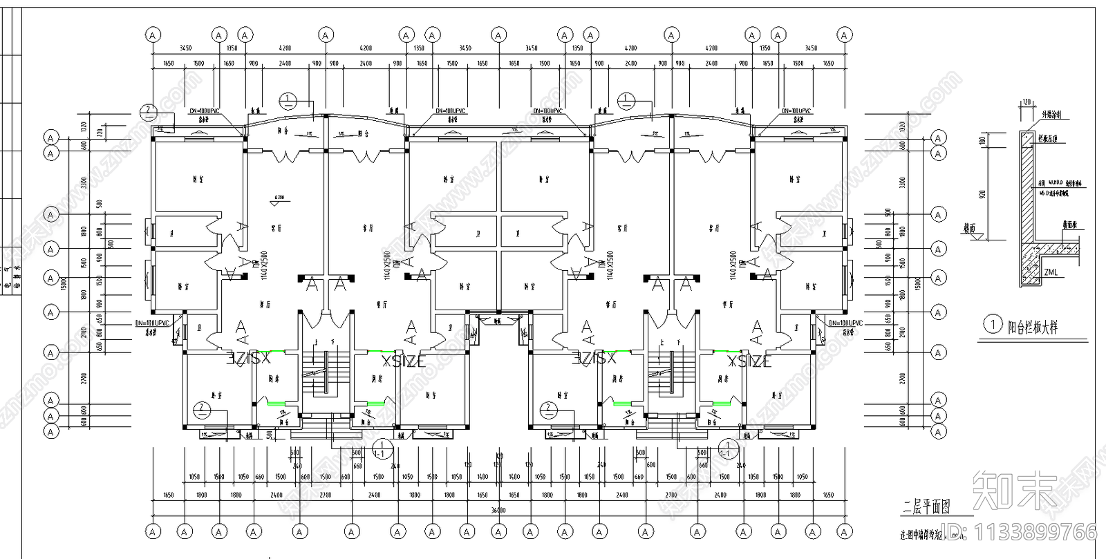 住宅小区建施cad施工图下载【ID:1133899766】