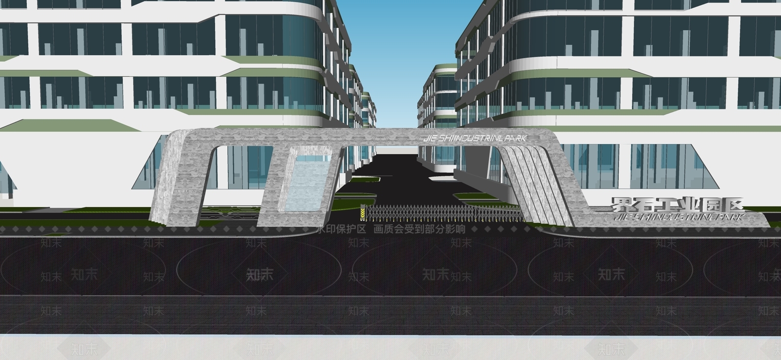现代产业园SU模型下载【ID:1133900043】