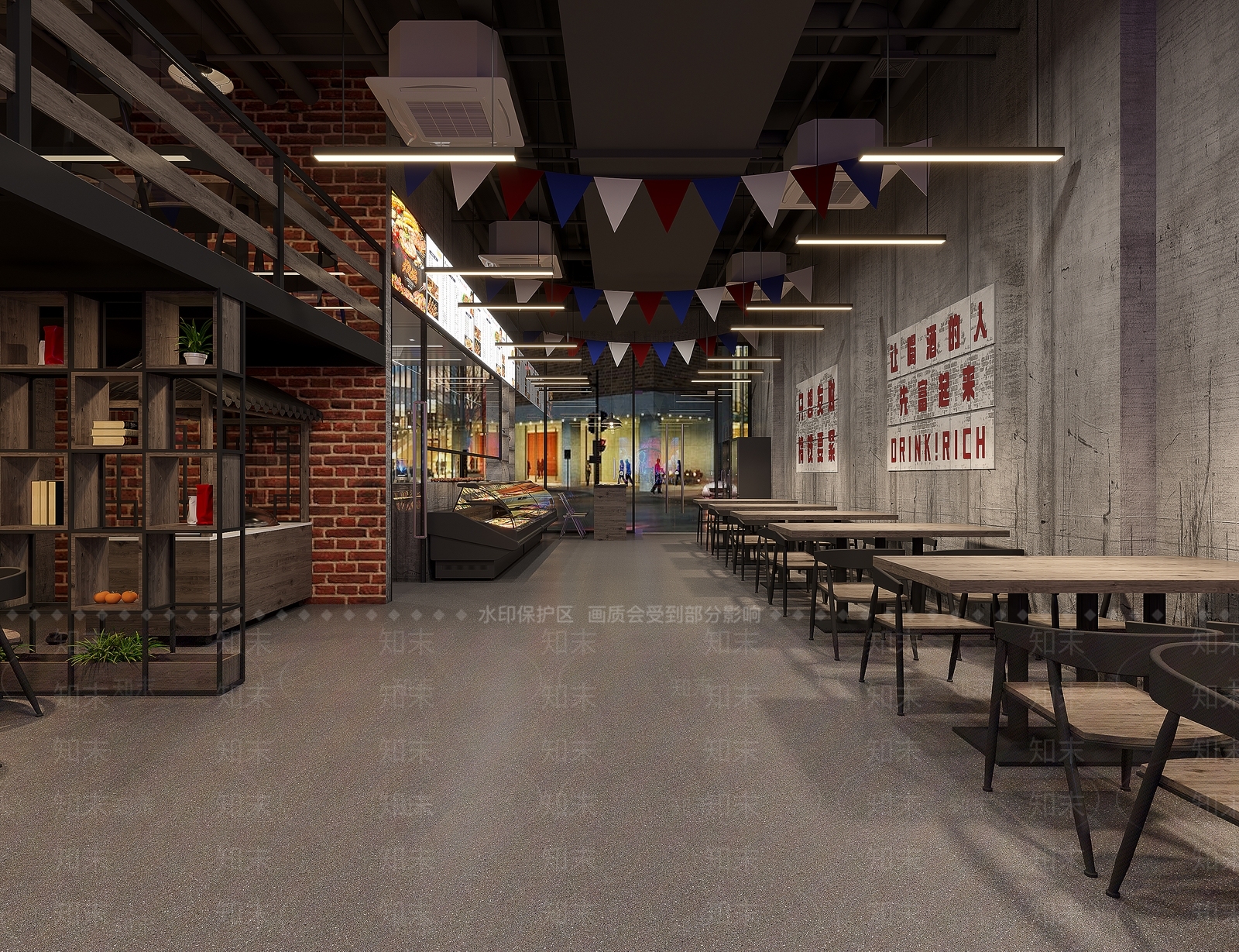 工业风烧烤店3D模型下载【ID:1133910161】