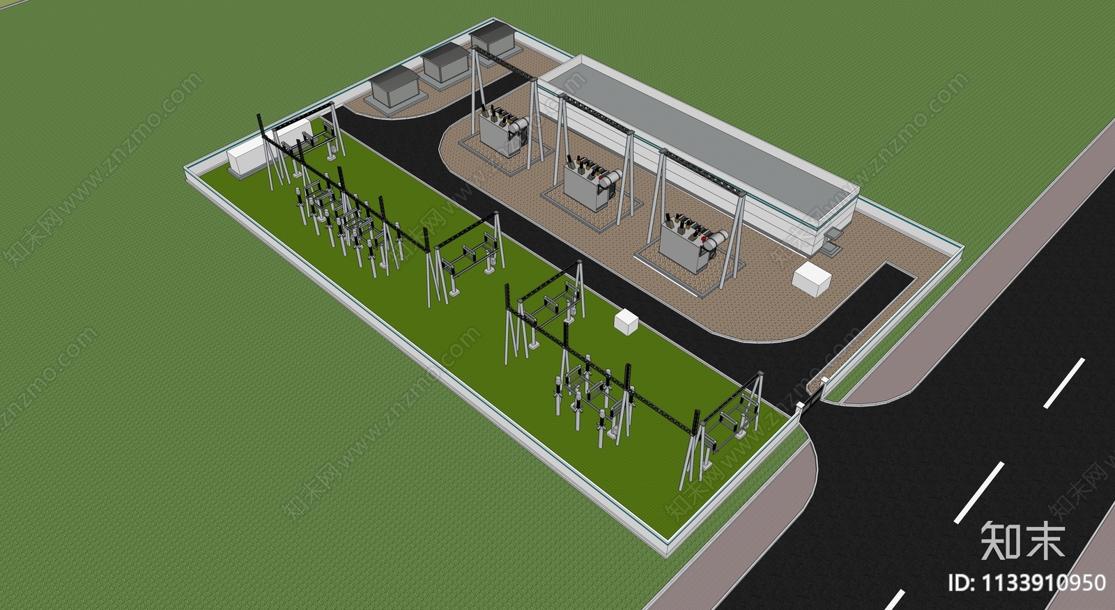 现代公共建筑SU模型下载【ID:1133910950】