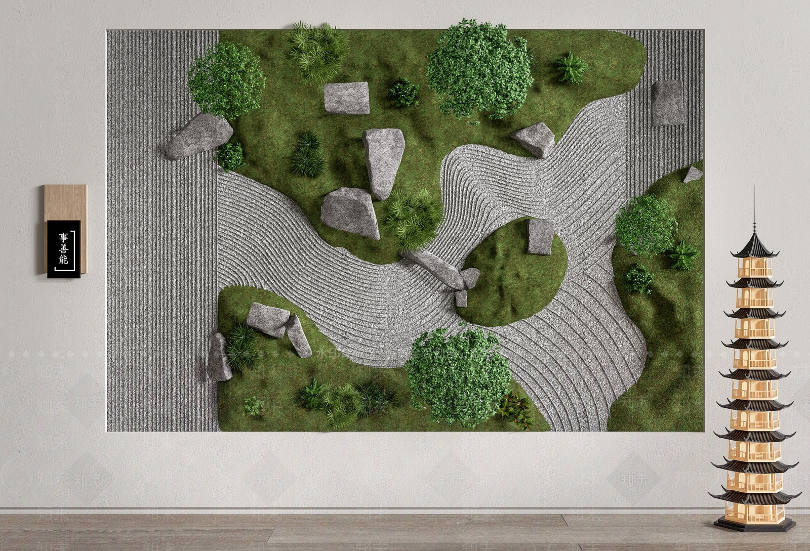 绿植墙3D模型下载【ID:1133912328】