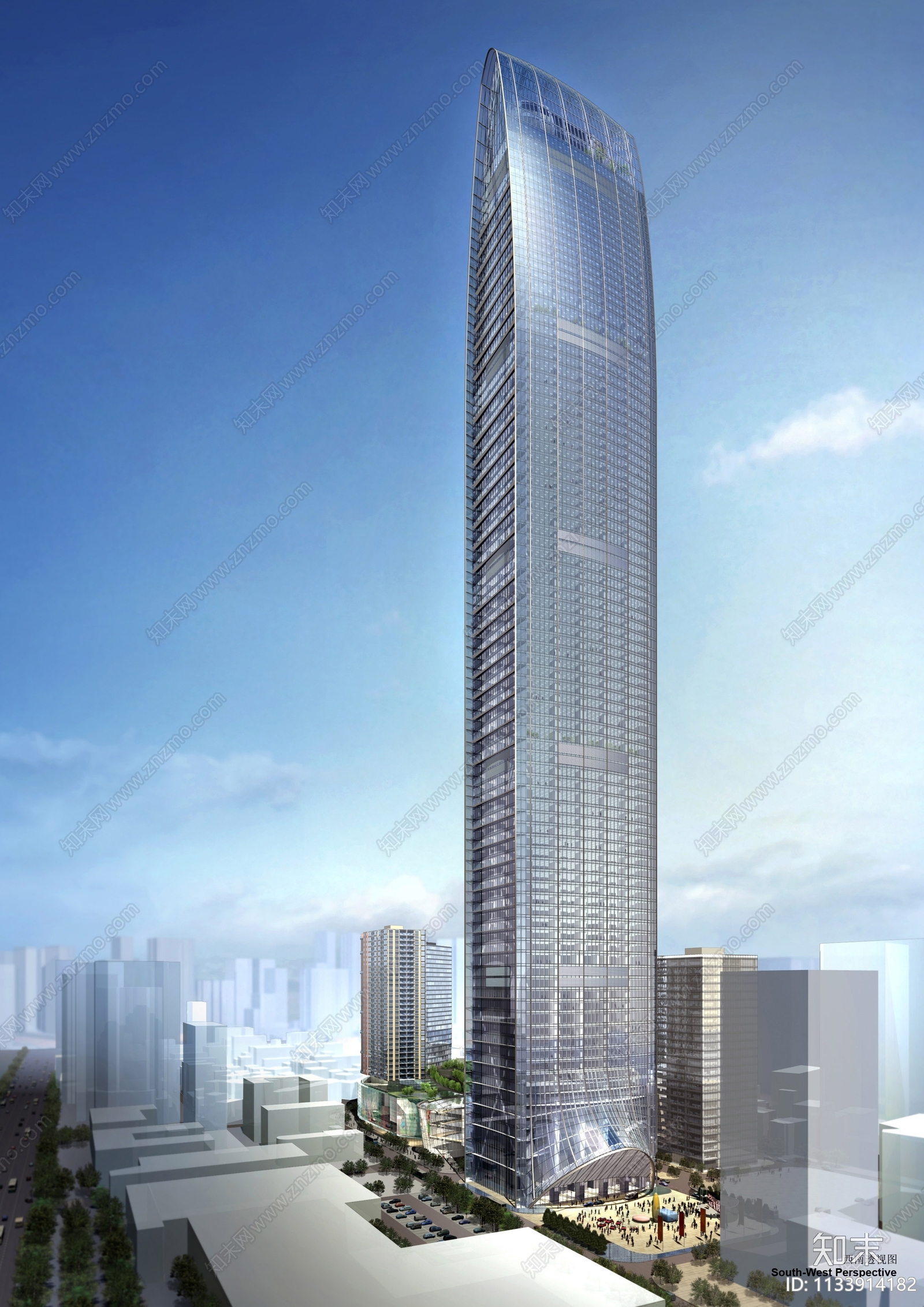 深圳京基100办公大厦效果图施工图下载【ID:1133914182】