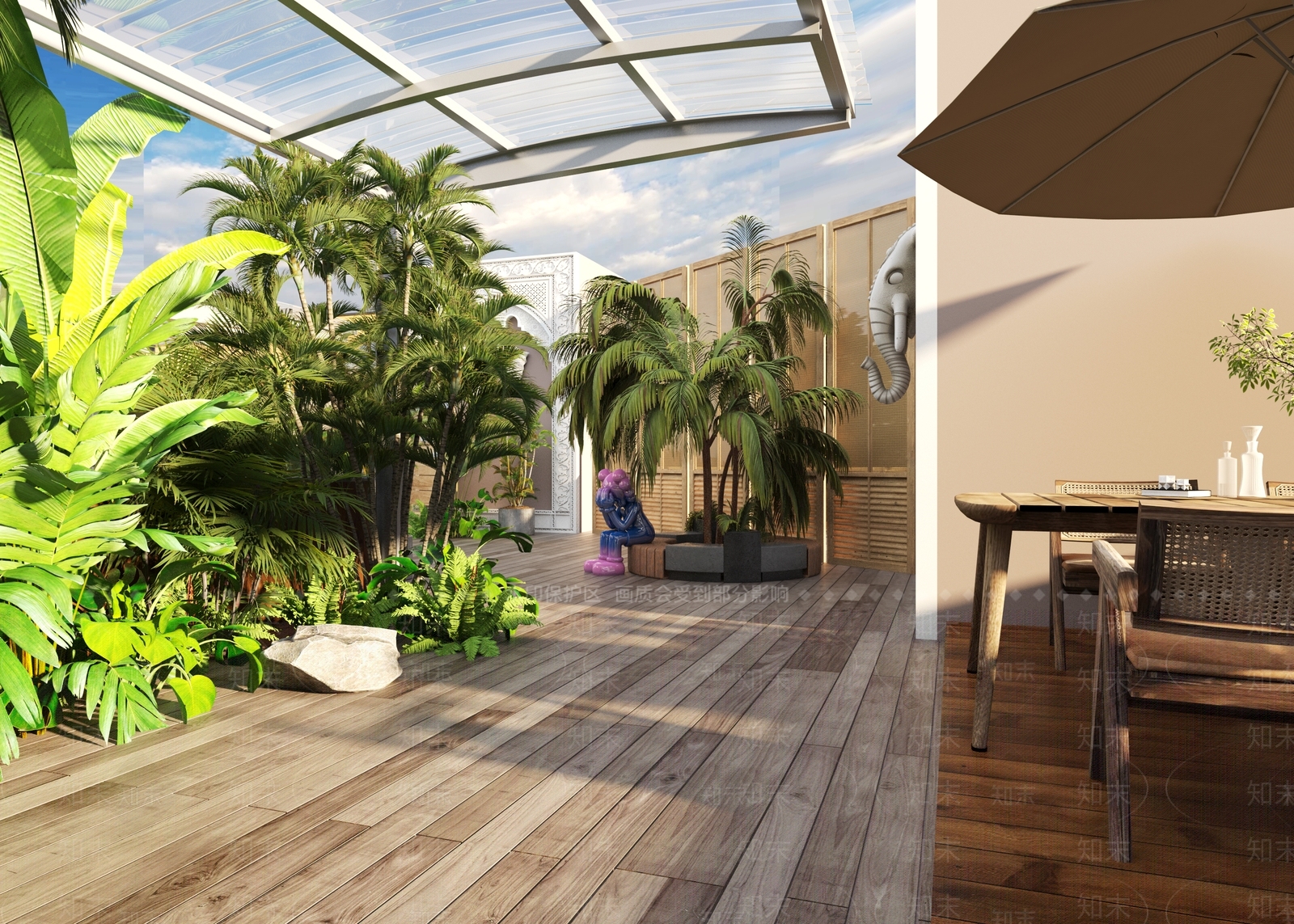 东南亚露天餐厅3D模型下载【ID:1133921758】