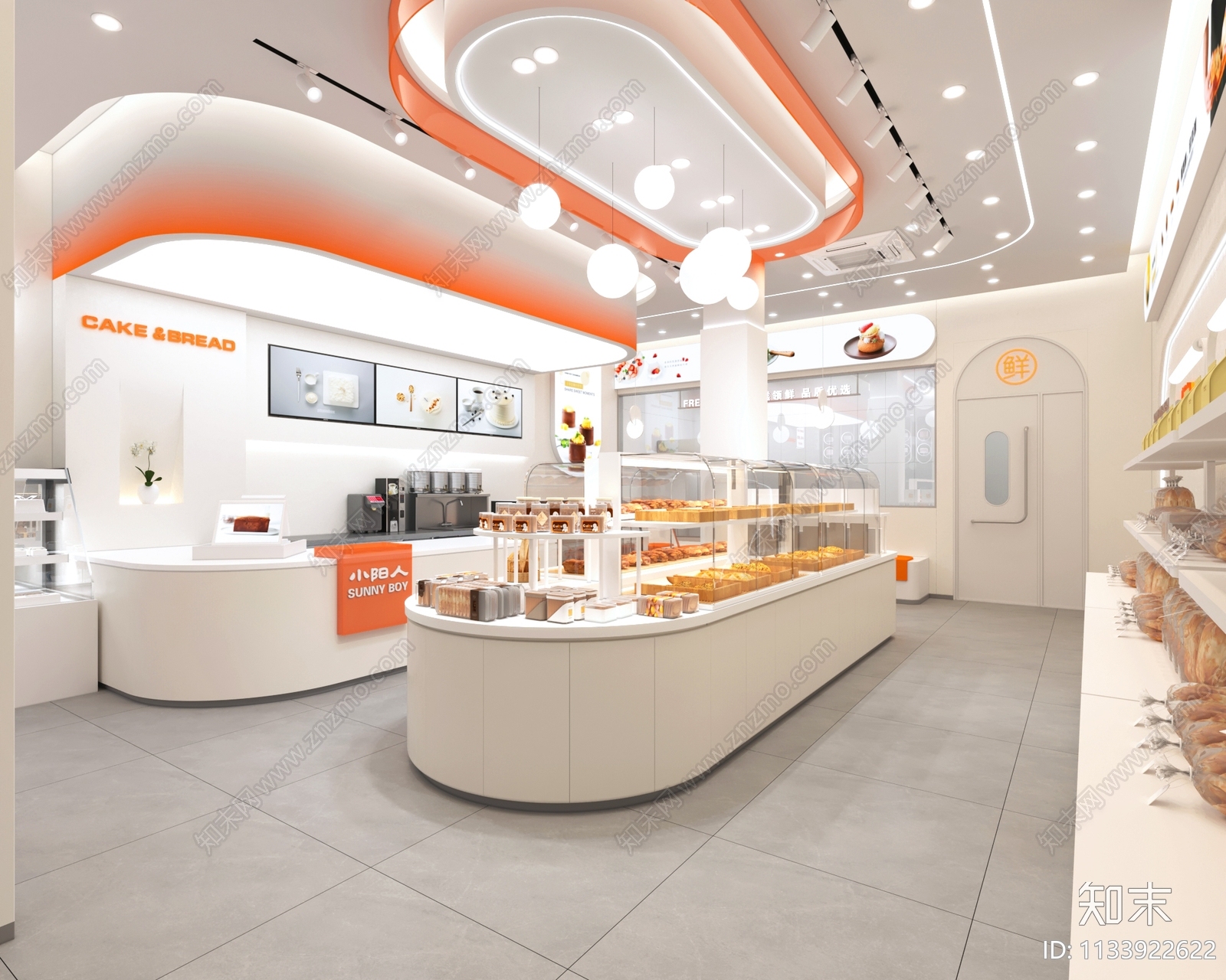 小阳人烘焙店效果图施工图下载【ID:1133922622】