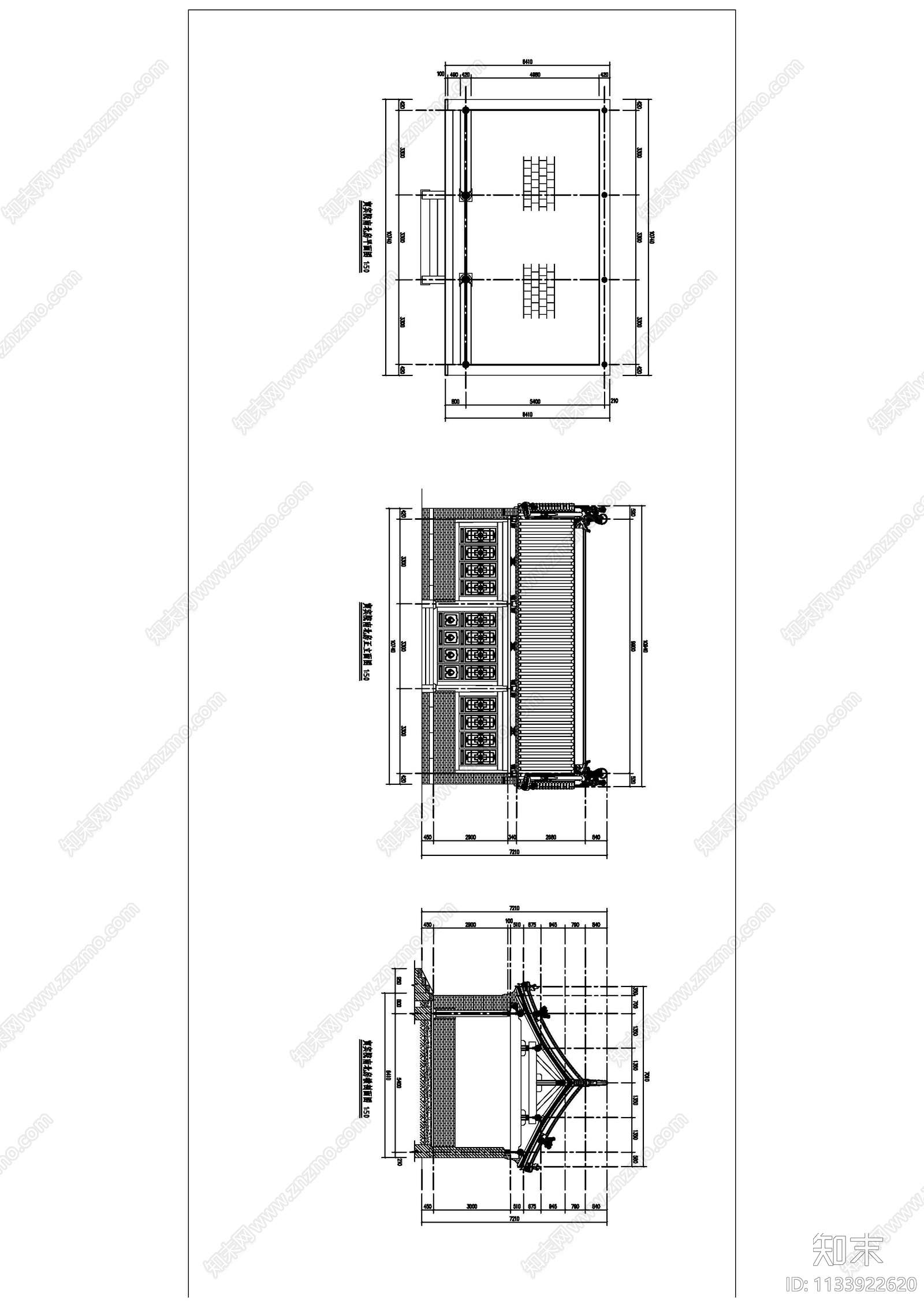 古建筑cad施工图下载【ID:1133922620】