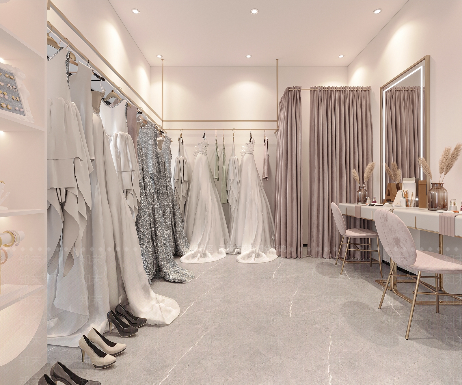 现代婚纱店3D模型下载【ID:1133923729】