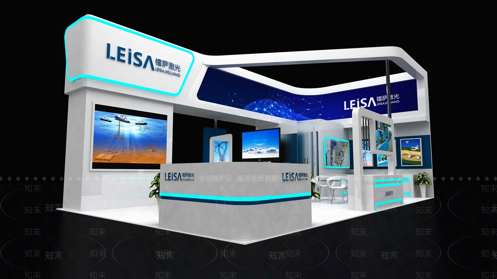 现代科技展位3D模型下载【ID:1133927672】