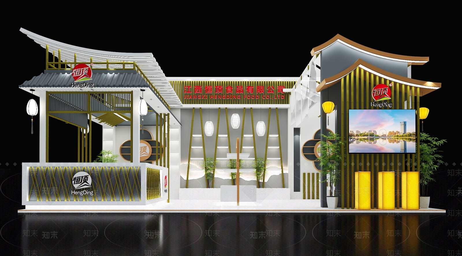 新中式展位3D模型下载【ID:1133928390】