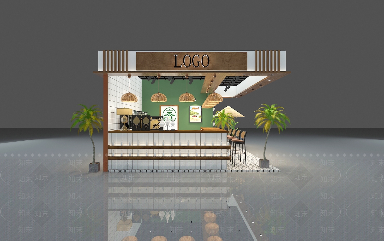 东南亚泰式奶茶店3D模型下载【ID:1133930158】
