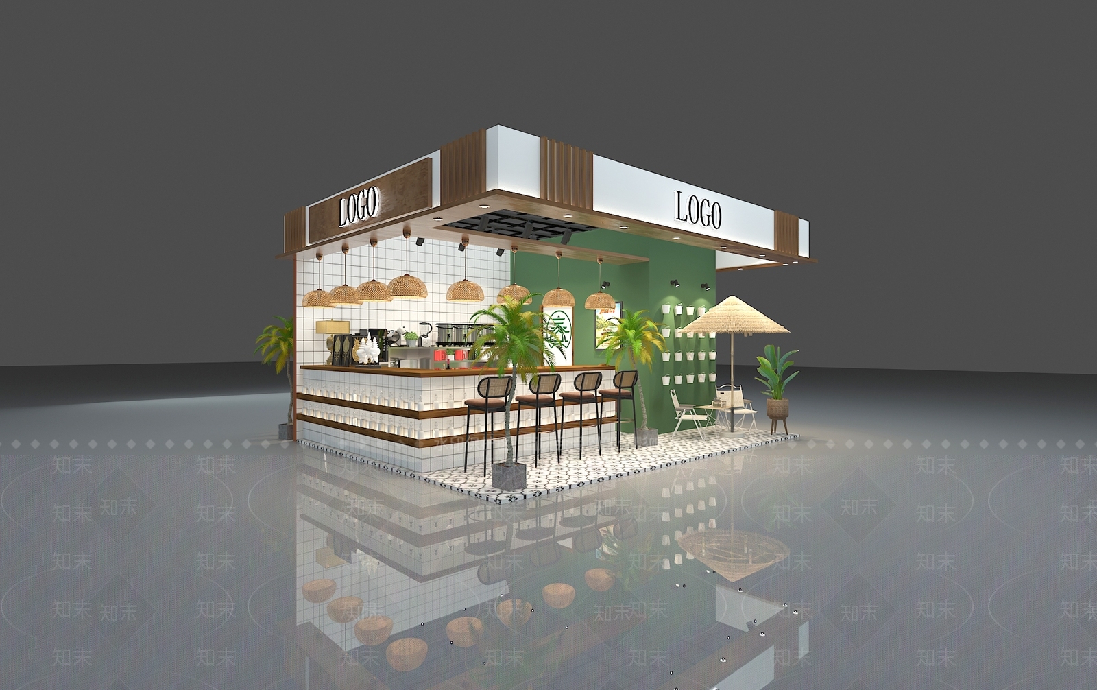东南亚泰式奶茶店3D模型下载【ID:1133930158】