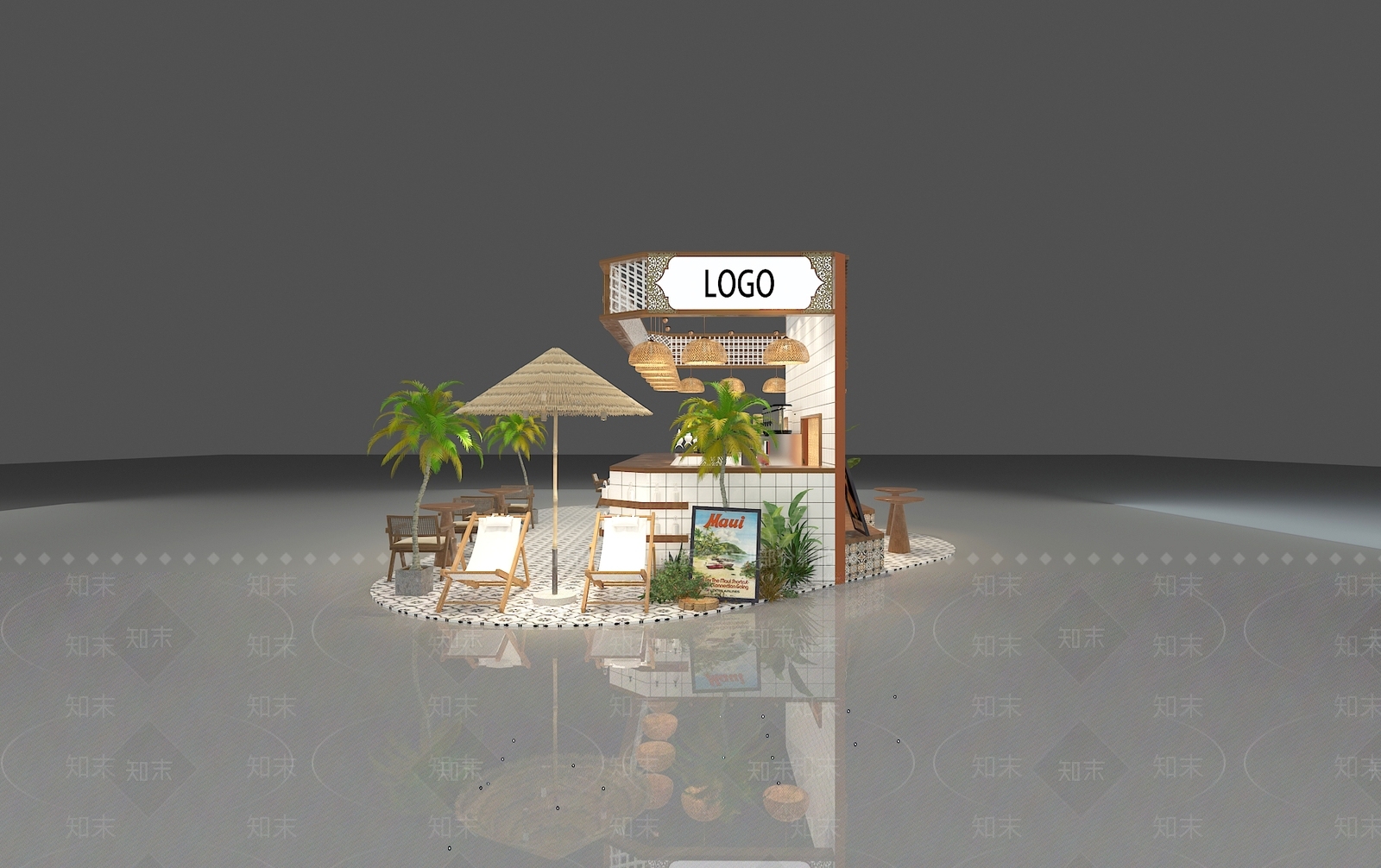 东南亚泰式奶茶店3D模型下载【ID:1133931781】