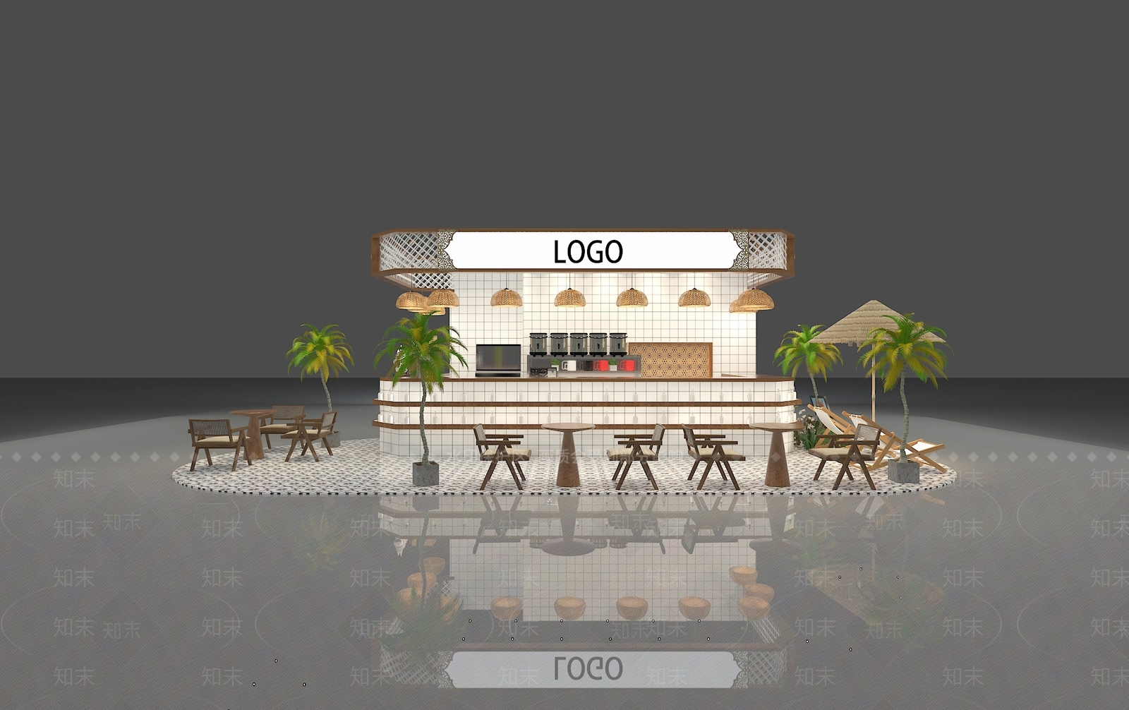 东南亚泰式奶茶店3D模型下载【ID:1133931781】