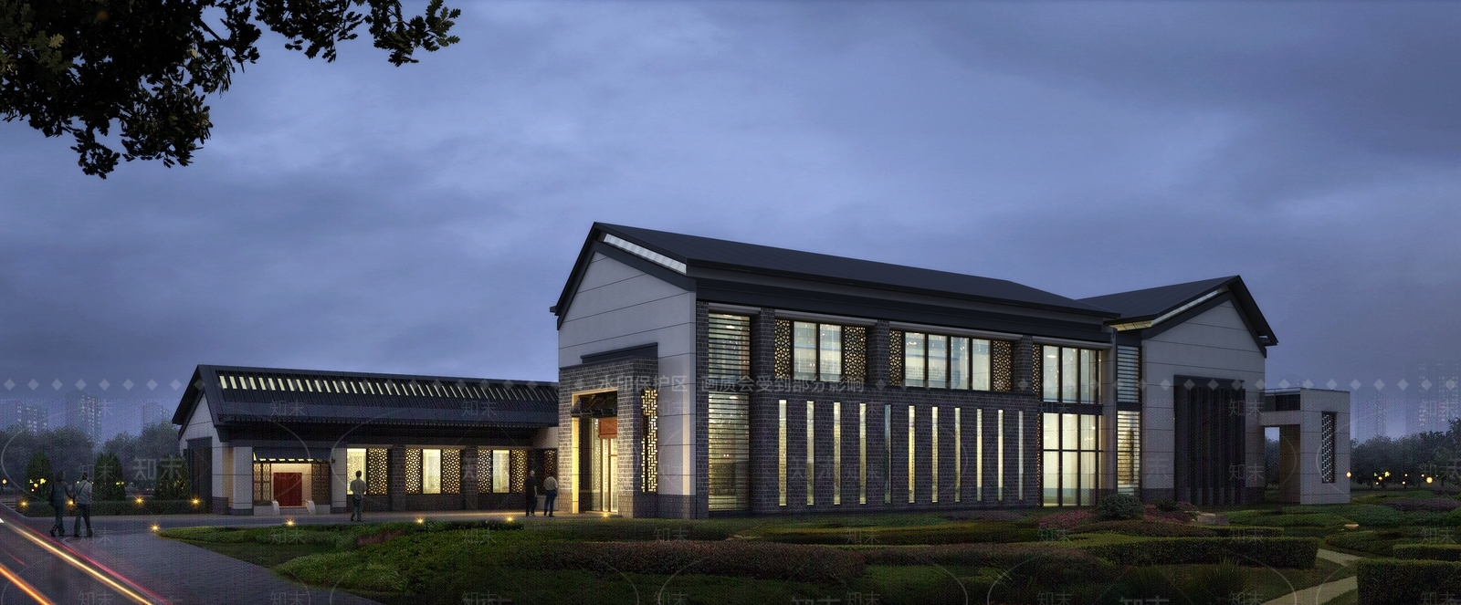 新中式公园展览馆3D模型下载【ID:1133936617】