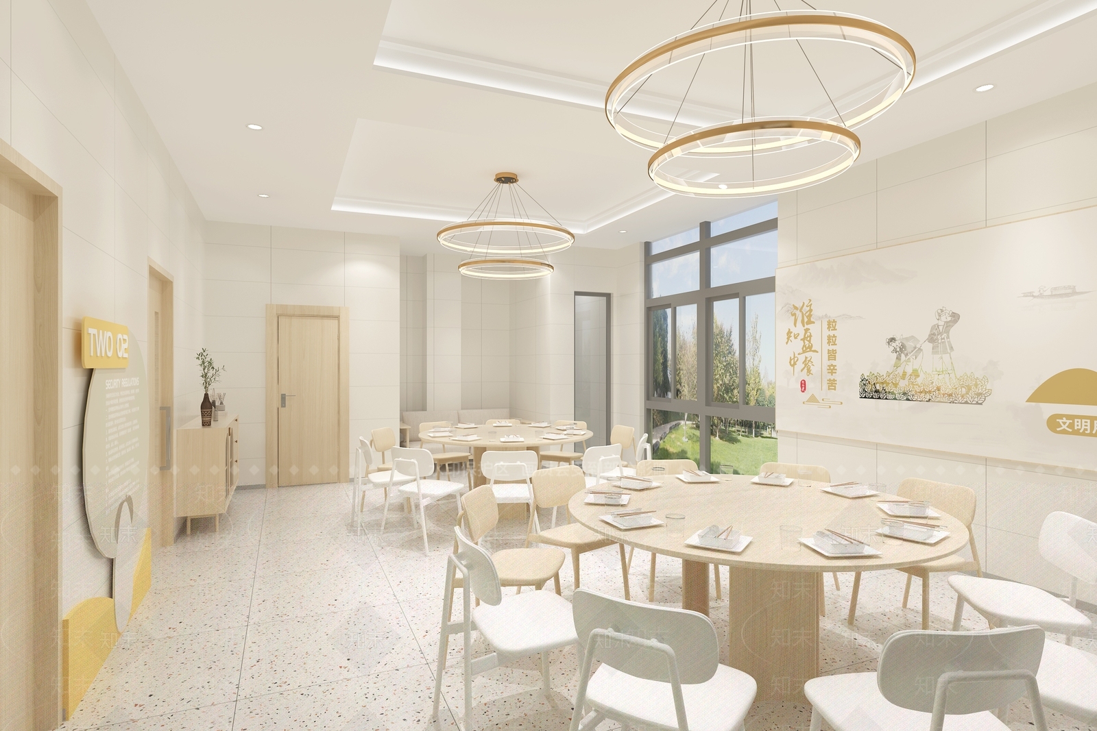 现代员工食堂3D模型下载【ID:1134163289】