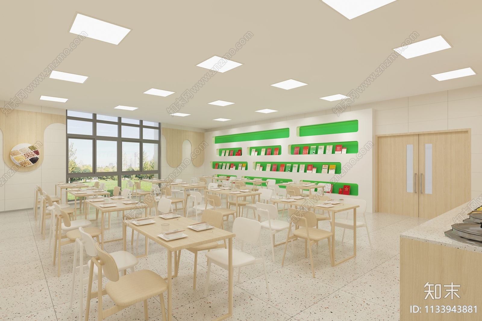 现代员工食堂SU模型下载【ID:1133943881】