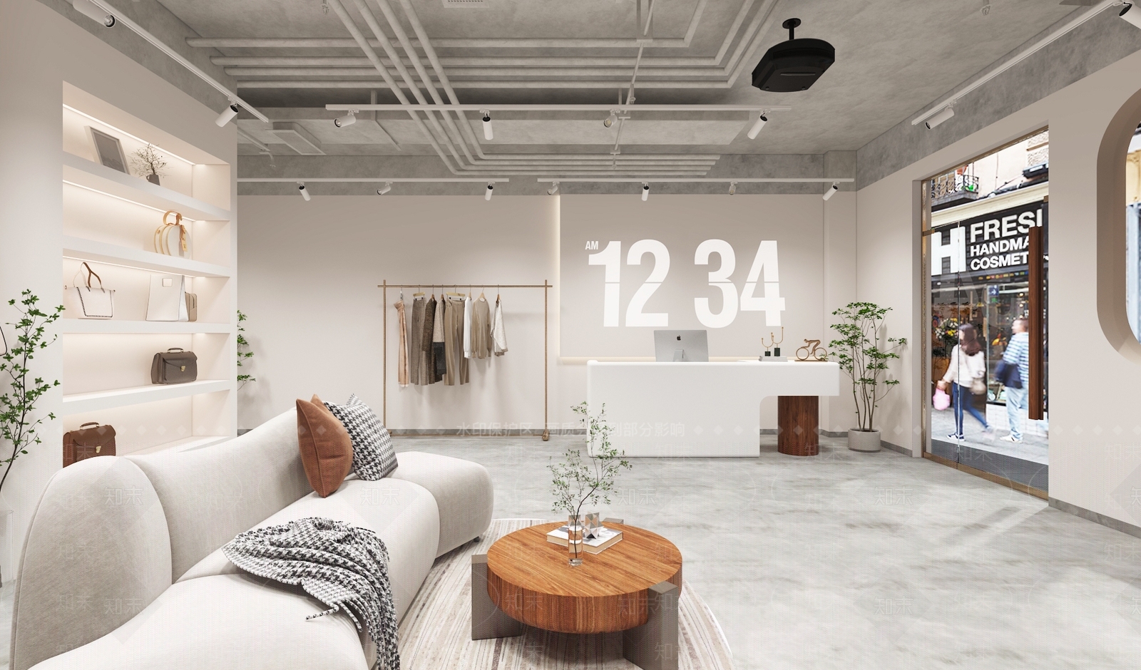 现代服装店3D模型下载【ID:1133944037】