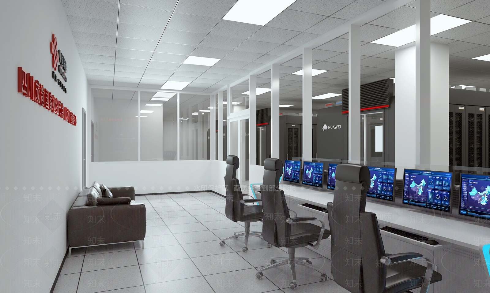 现代联通机房3D模型下载【ID:1133945293】