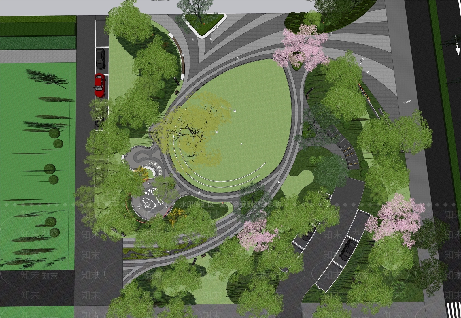 现代社区体育公园SU模型下载【ID:1133946007】