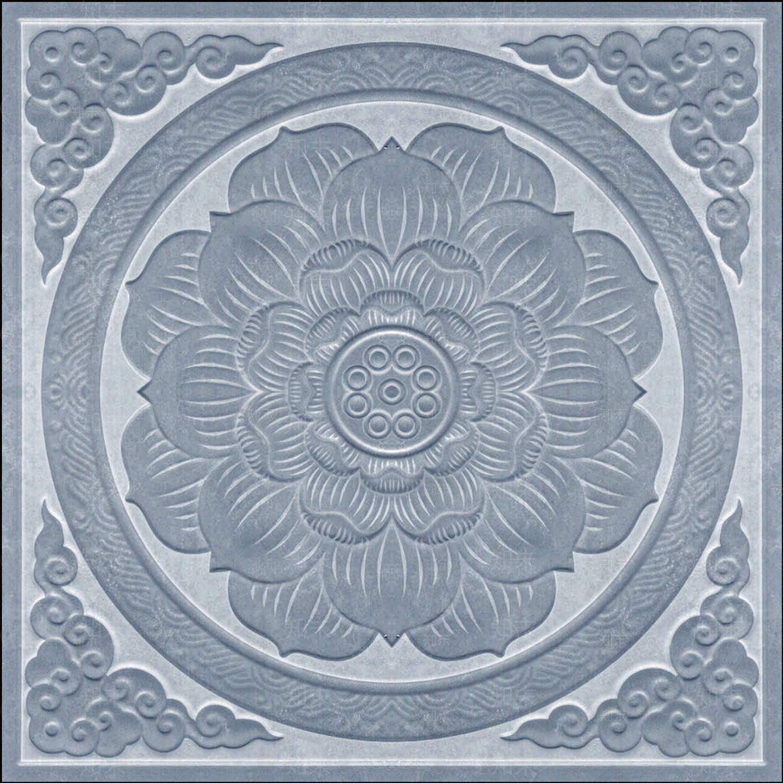 中式莲花拼花贴图下载【ID:1133950925】