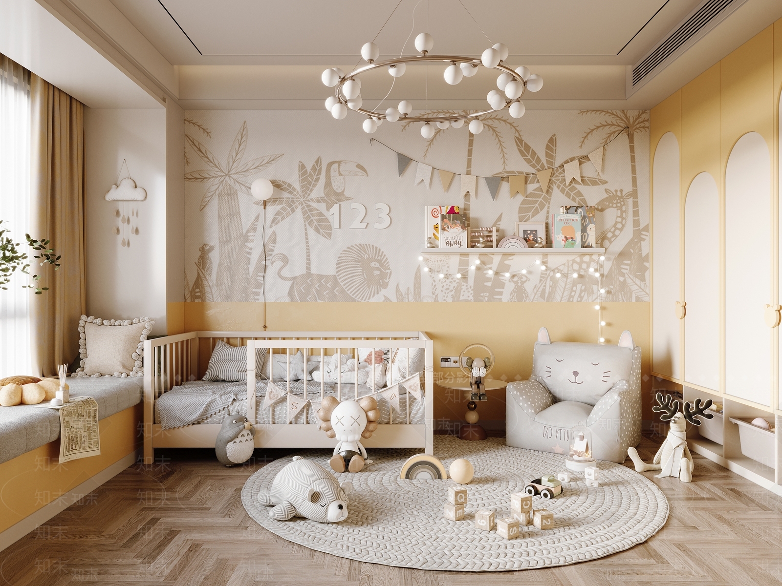 北欧通用儿童房3D模型下载【ID:1133952399】