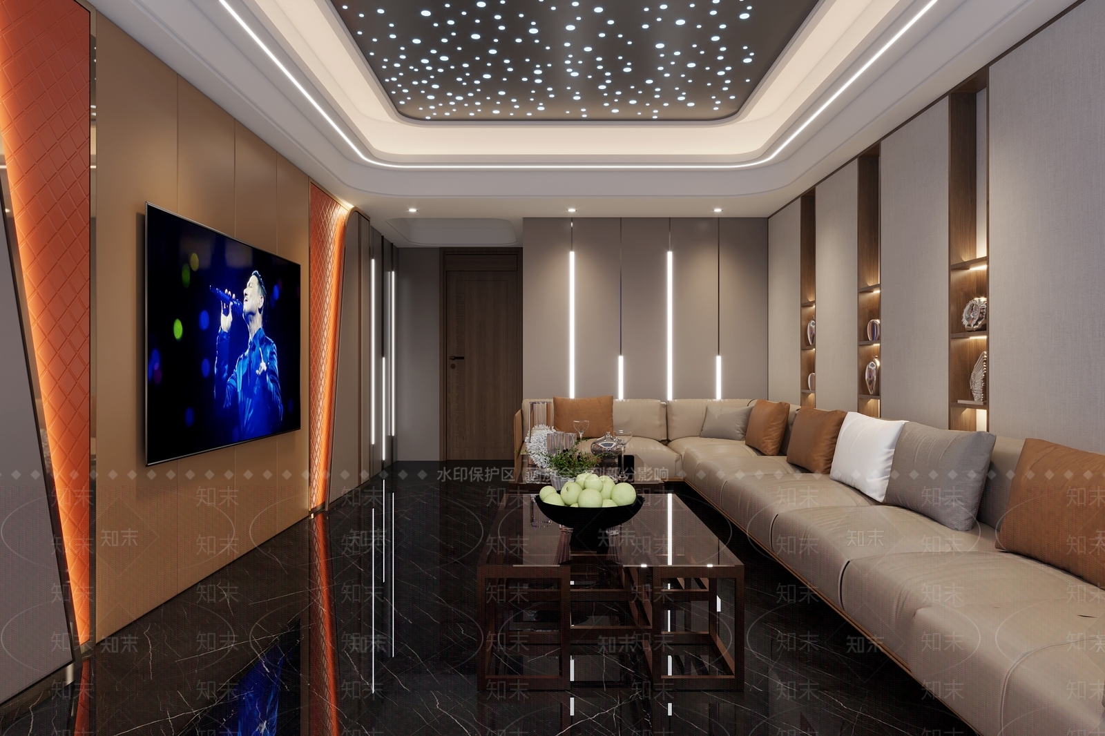 现代KTV包间3D模型下载【ID:1133957324】