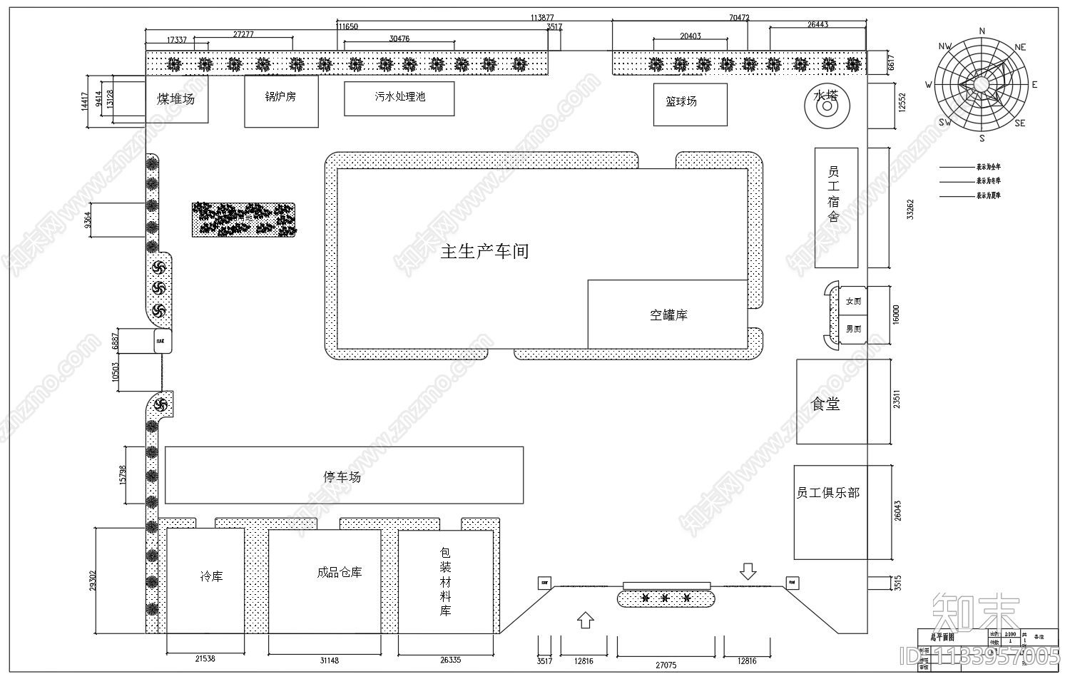 4000吨午餐肉罐头食品厂生产车间工艺流程图cad施工图下载【ID:1133957005】