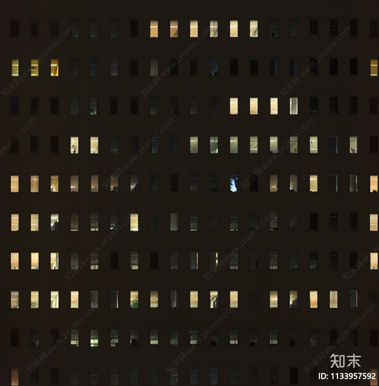 现代建筑夜景玻璃贴图下载【ID:1133957592】