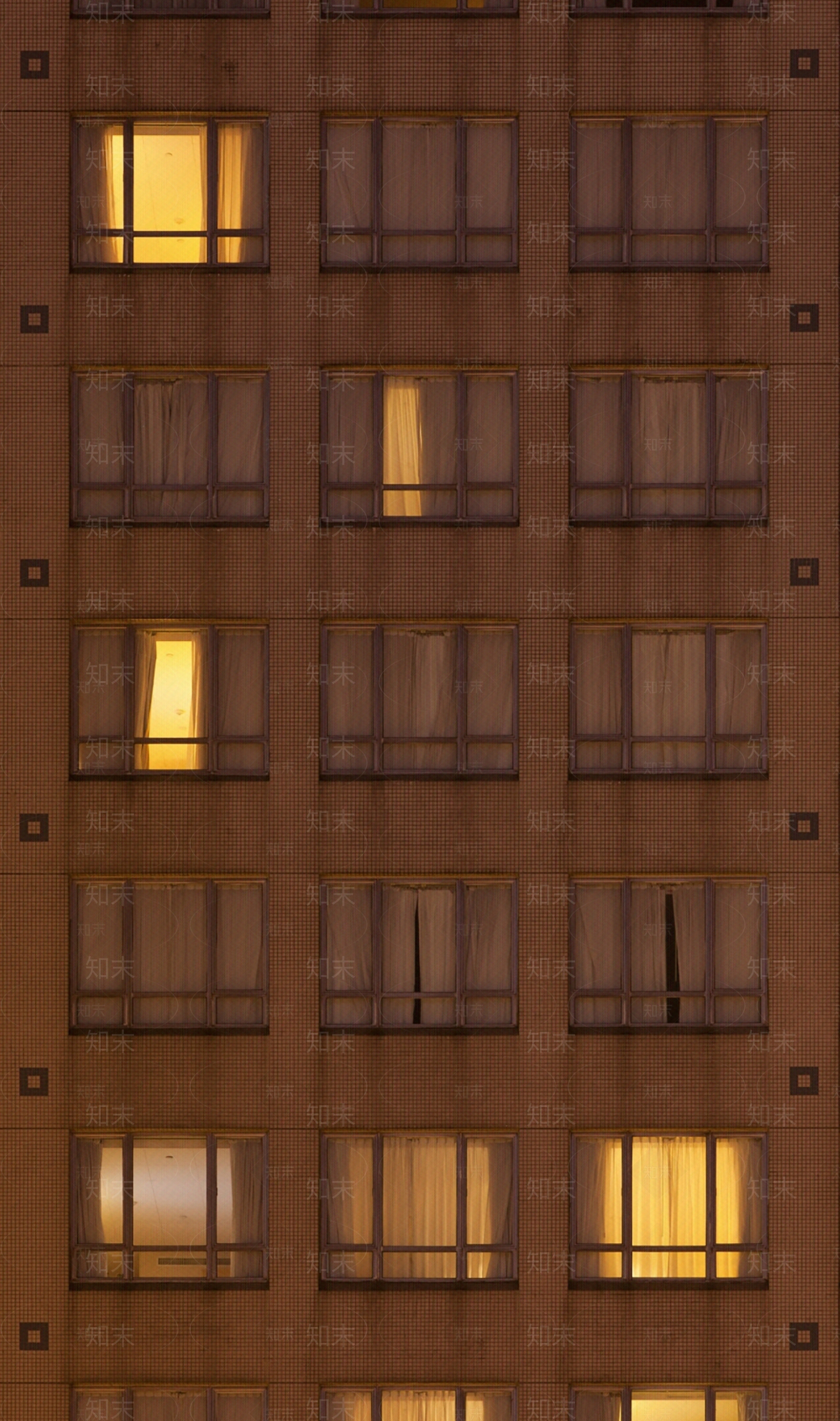 现代建筑外立面夜景玻璃贴图下载【ID:1133958697】