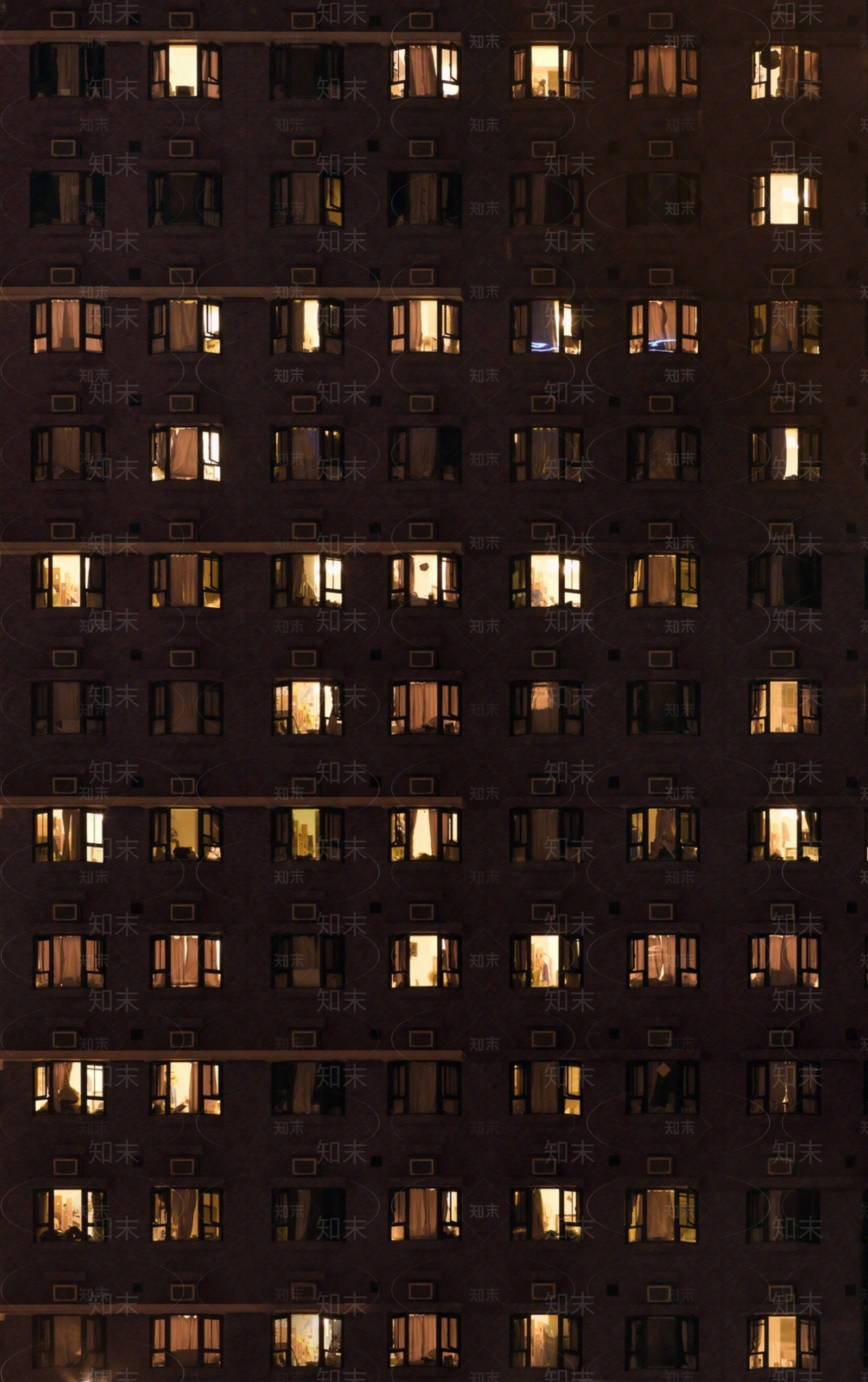 现代建筑夜景窗户贴图下载【ID:1133959448】