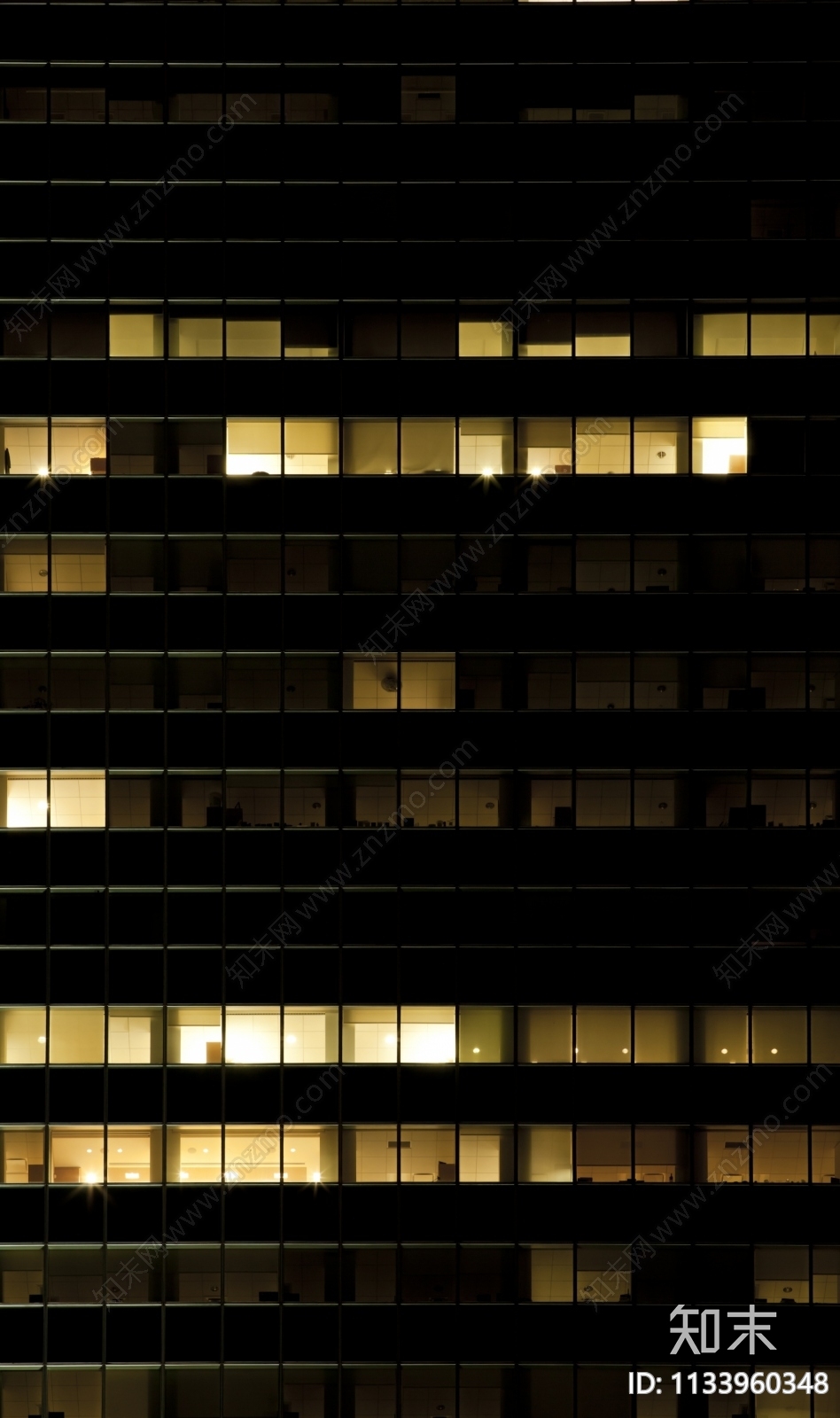 现代建筑外立面夜景玻璃贴图下载【ID:1133960348】