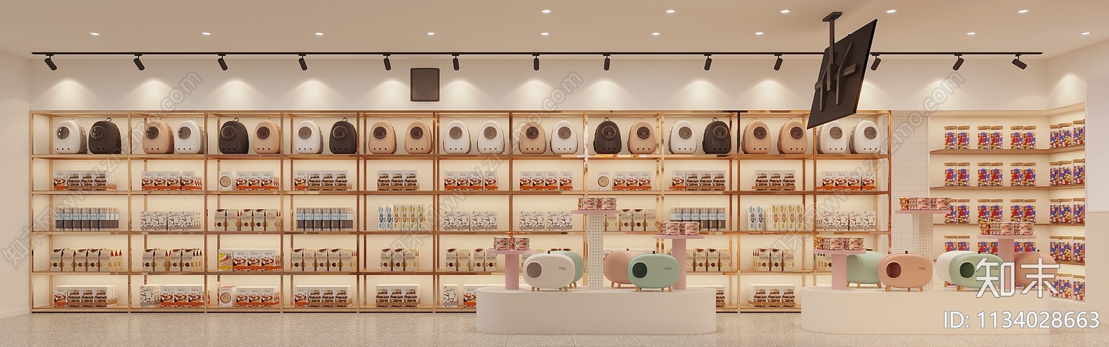 现代宠物店3D模型下载【ID:1134028663】