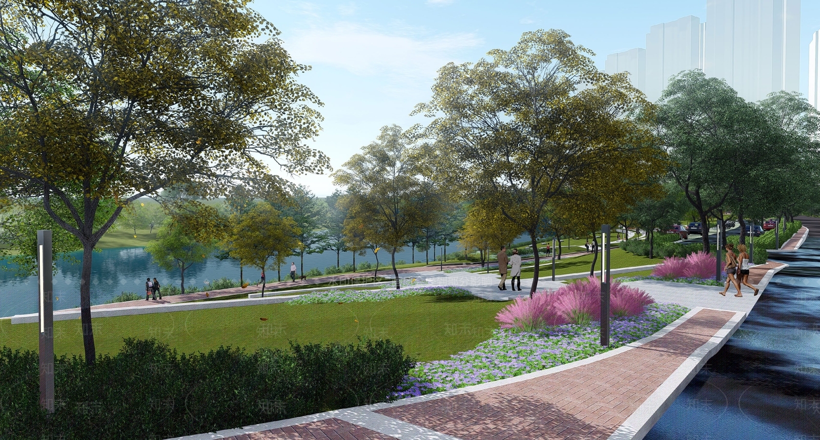 现代景观公园SU模型下载【ID:1133971903】