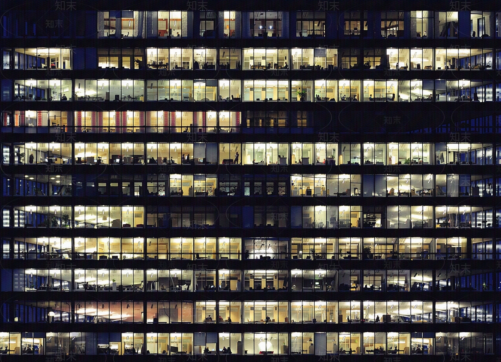 现代建筑外立面夜景玻璃贴图下载【ID:1133981325】