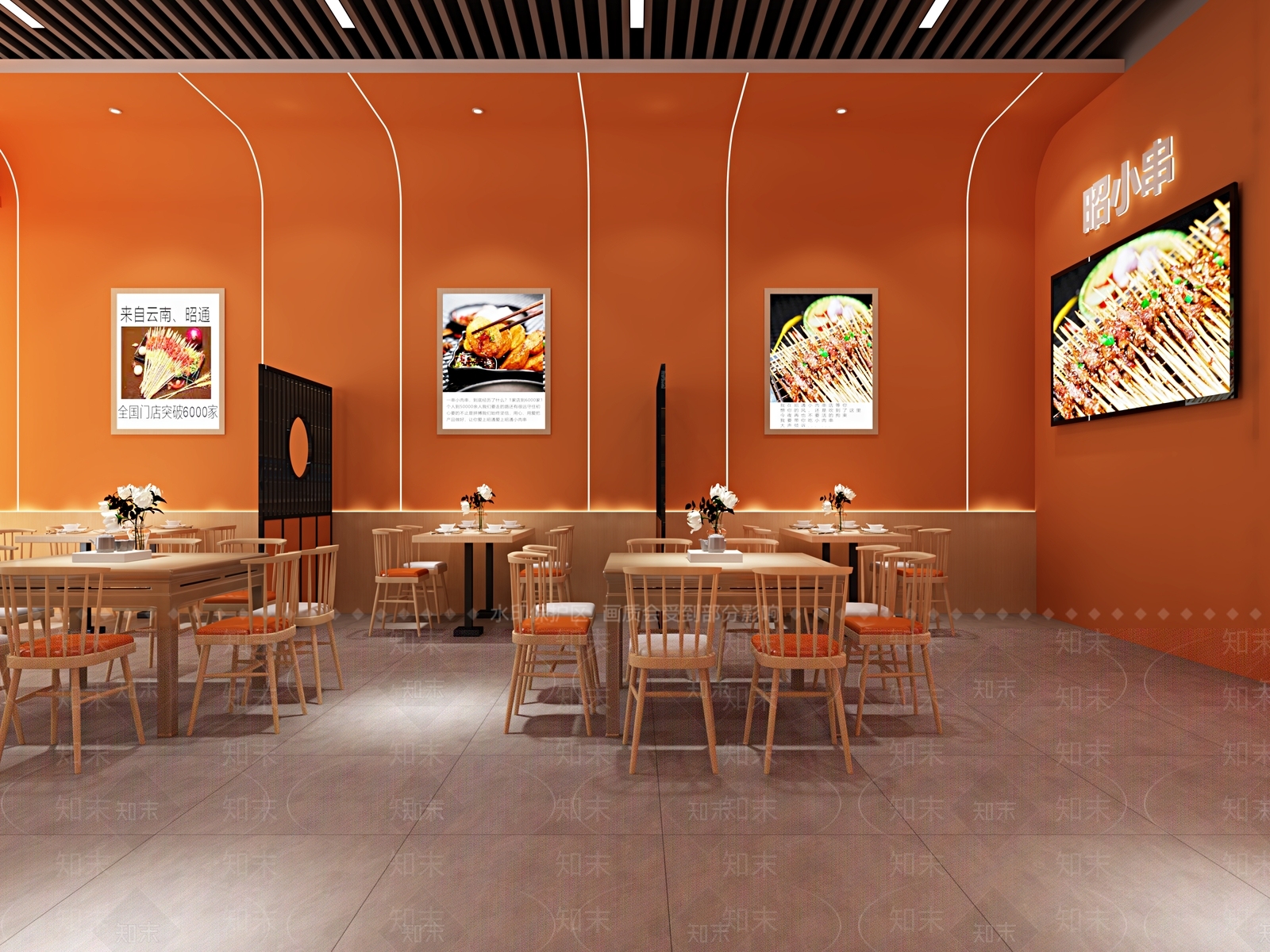 新中式自助餐厅3D模型下载【ID:1133982767】