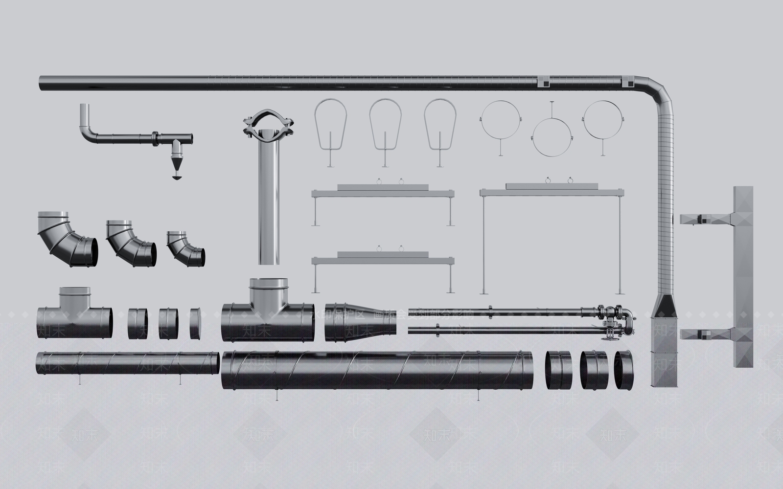 阀门管道3D模型下载【ID:1134515166】