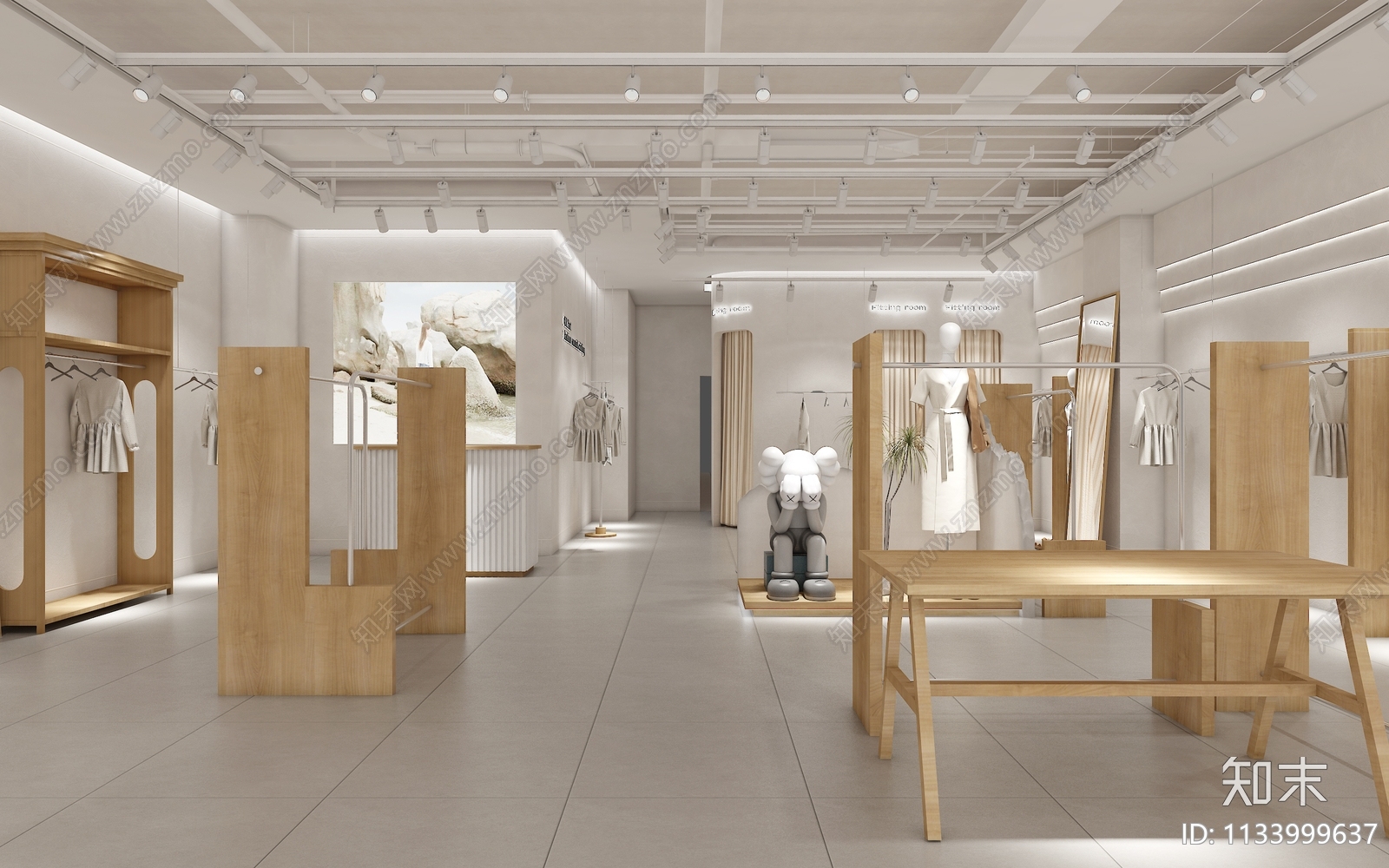 现代女装店3D模型下载【ID:1133999637】