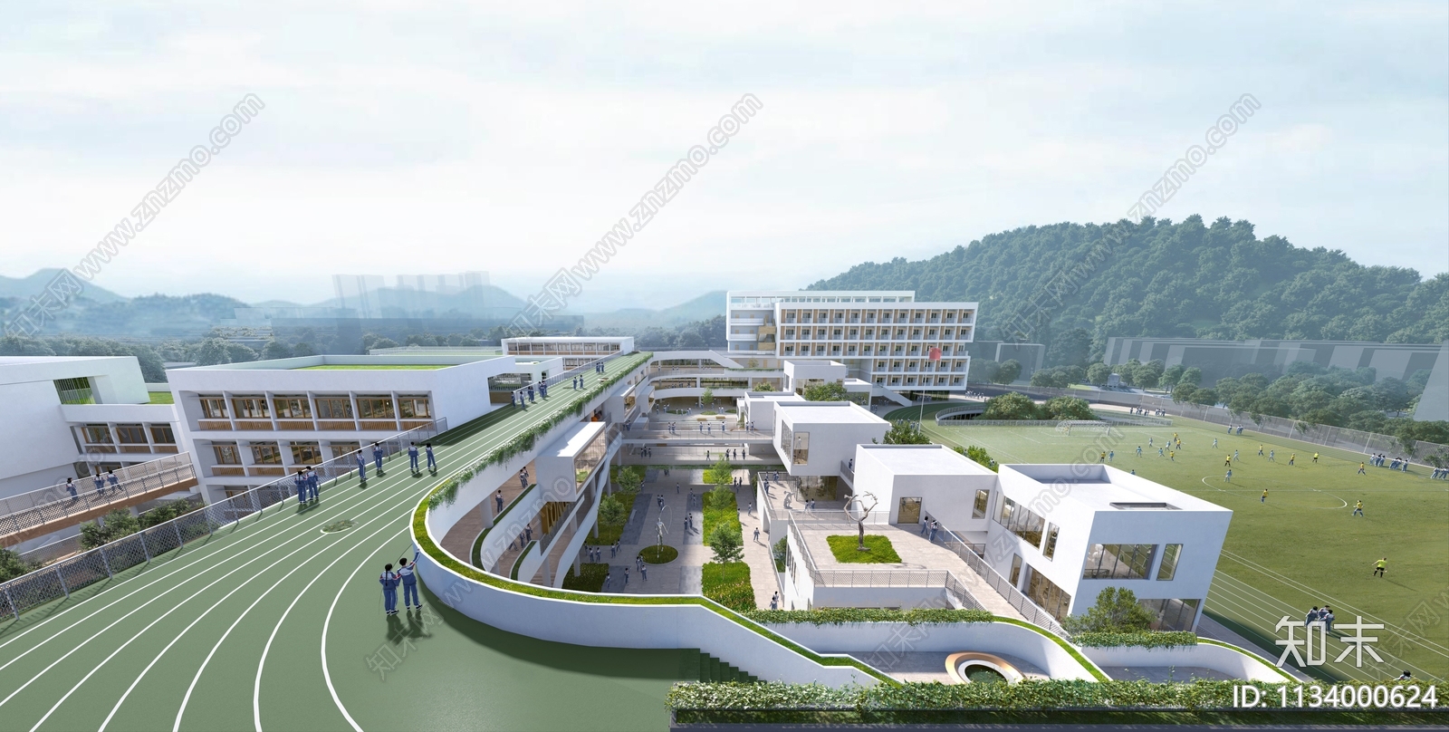 深圳龙岗吉华街道九年一贯制学校建筑方案下载【ID:1134000624】_【知末方案文本库】