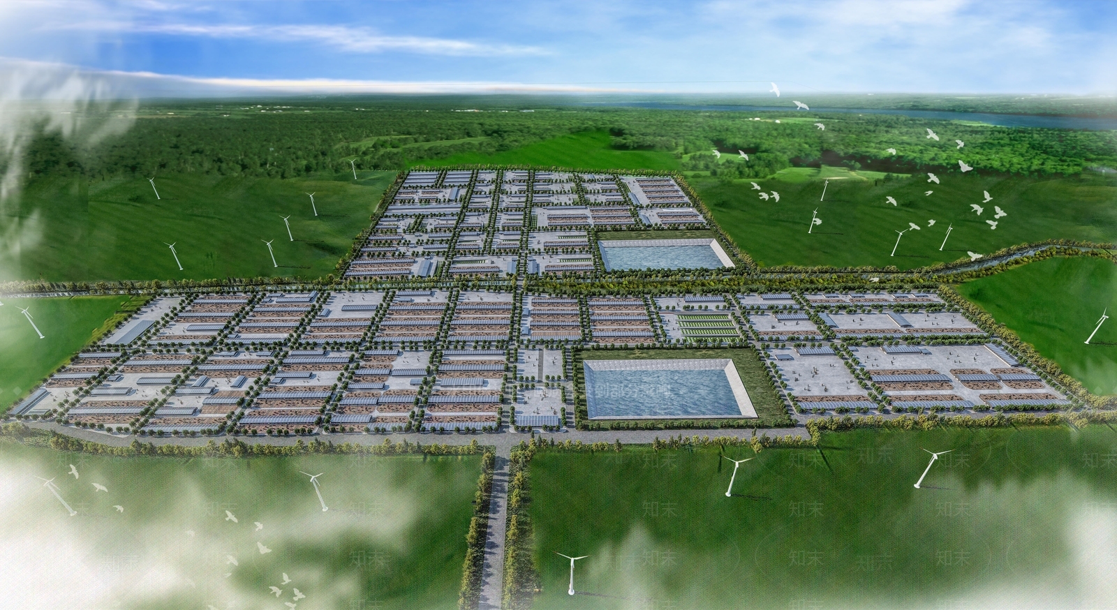 现代工业厂房3D模型下载【ID:1134005210】