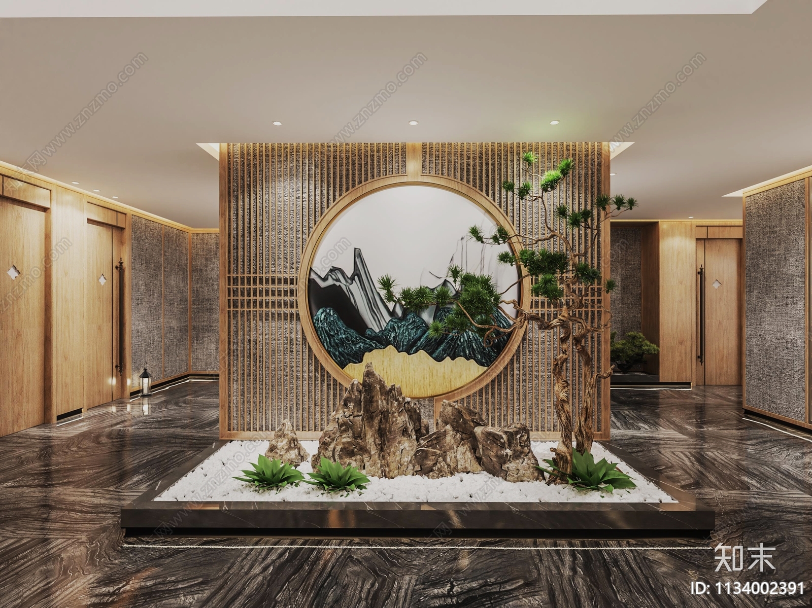 现代足疗店走廊3D模型下载【ID:1134002391】_知末3d模型网