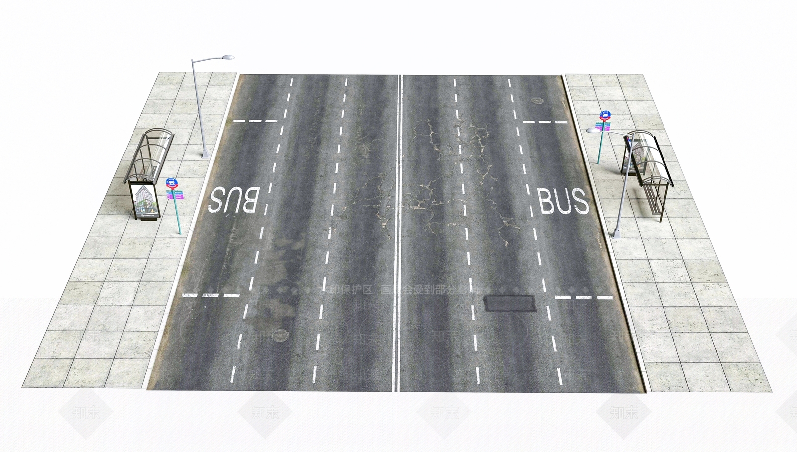现代路面3D模型下载【ID:1134007884】