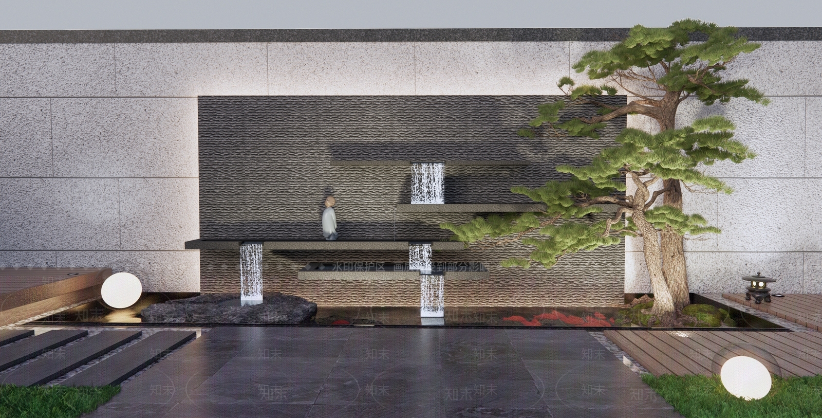 新中式假山水景3D模型下载【ID:1134009543】