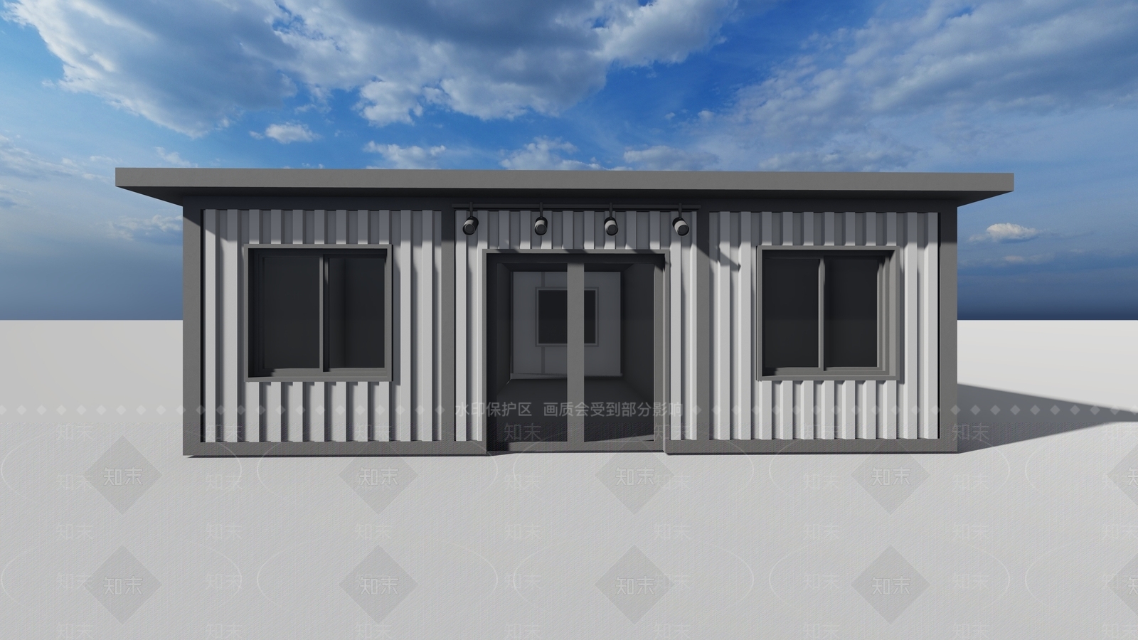 简易移动板房集装箱SU模型下载【ID:1134253502】