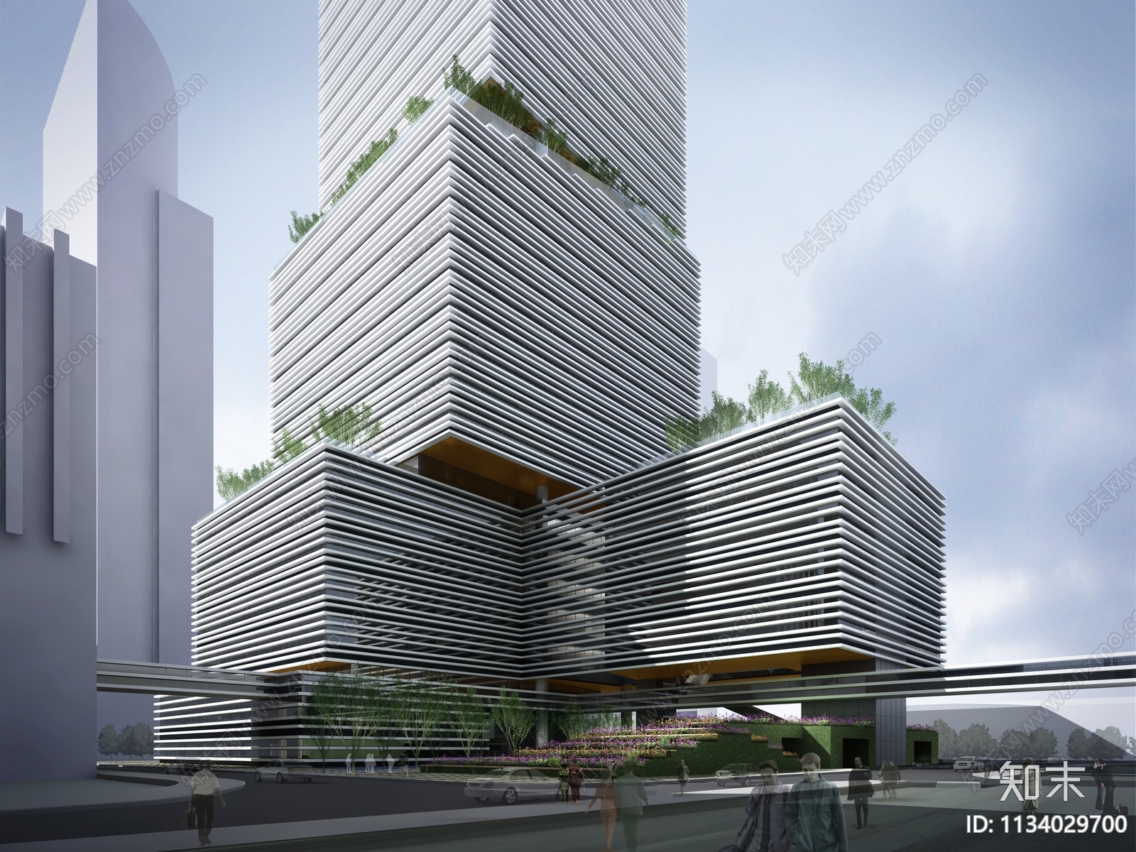 深圳鼎和大厦建筑效果图cad施工图下载【ID:1134029700】