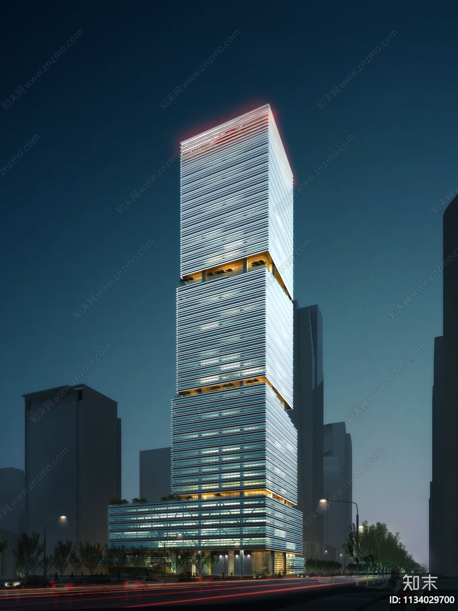 深圳鼎和大厦建筑效果图cad施工图下载【ID:1134029700】