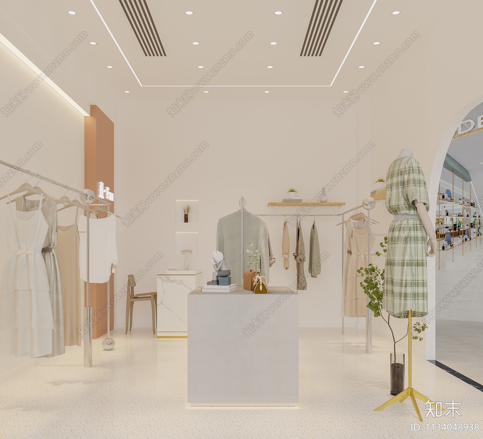 现代服装店3D模型下载【ID:1134048938】