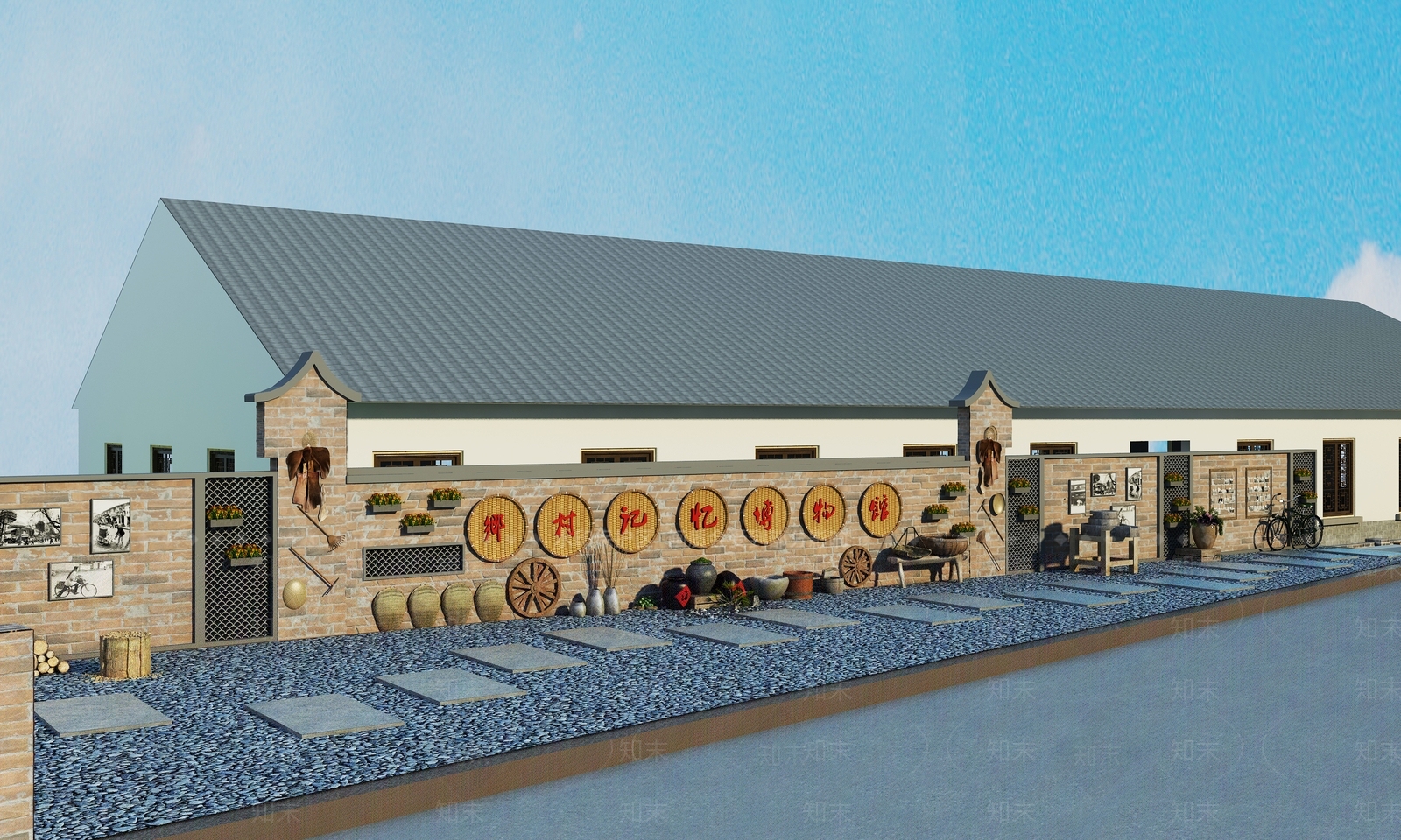 中式景墙3D模型下载【ID:1138709815】